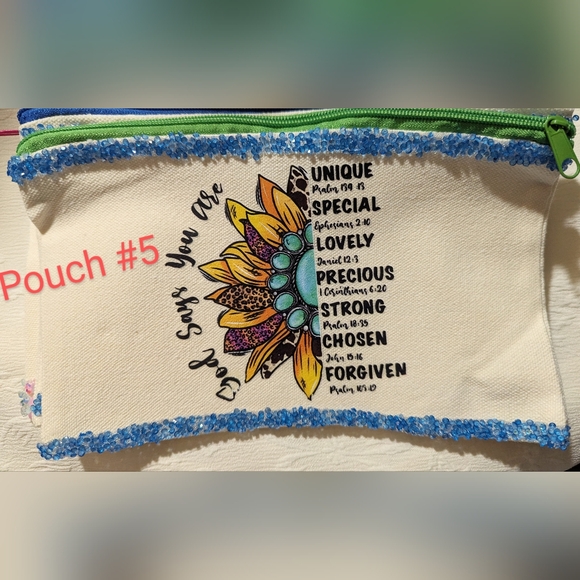 COPY: NWT 🥰 handmade cotton canvas 🙏🙌 Catholic/Christian pouch: choice 1/8🎁 - Picture 8 of 12